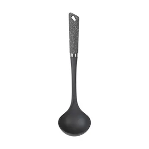 6-Piece Black Kitchen Utensils Set | Non-Scratch & Heat Resistant | BPA Free Plastic | Modern & Vibrant | Space Saving Grey