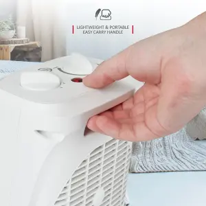 NETTA 2000W Ceramic Fan Heater 3 Heat Settings Overheat Protection - White