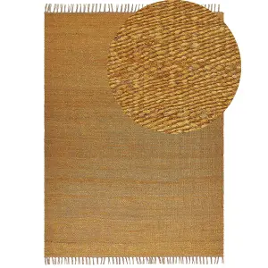 Jute Area Rug 160 x 230 cm Mustard LUNIA