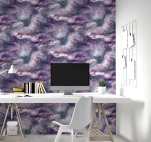 Arthouse Diamond Galaxy Purple Wallpaper