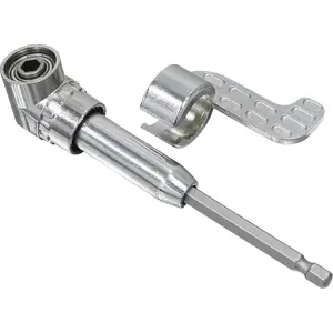 Offset Screwdriver Attachment - 6mm Hex Angle Driver - Magnetic Bit Holder