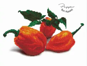 PEPPER BON APPETIT - Diamond Painting Kit: Pepper Bon Appetit - Diamond Dotz