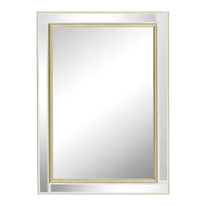 Abbate Rectangle Wall Mirror Silver / 90.5cm H x 65cm W