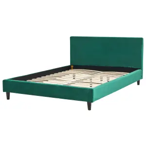 Fabric EU Double Size Bed Dark Green FITOU