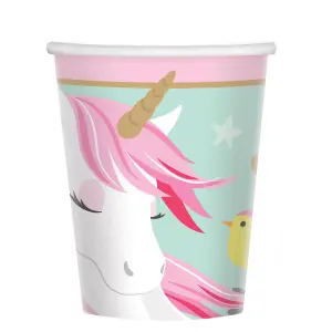 Amscan Magical Unicorn Paper Party Cup (Pack of 8) Mint/White/Pink (One Size)