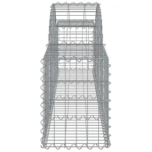 Berkfield Arched Gabion Basket 200x30x40/60 cm Galvanised Iron