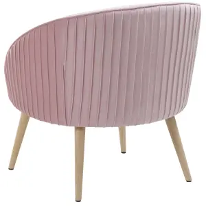 Beliani Glam Armchair TROMSO Velvet Pink