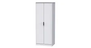 Fuji 2 Door Wardrobe in White Matt (Ready Assembled)