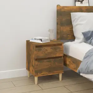 Berkfield Bedside Cabinets 2 pcs Smoked Oak 40x35x50 cm