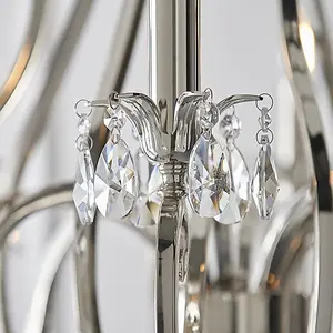 Luminosa Oksana 12 Light Chandelier Polished Nickel Plate Finish, E14