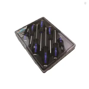 US PRO 8pc Go-Through Screwdriver Set Phillips & Slotted 1605