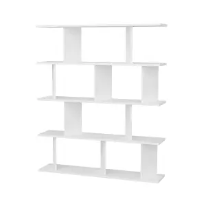 Decorotika 5-tier Grace Bookcase Bookshelf Shelving Unit Display Unit - White