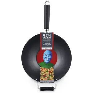 Ken Hom Excellence 31cm Non-Stick Carbon Steel Wok