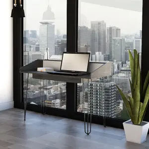 Dallas Home Office Desk with hairpin legs