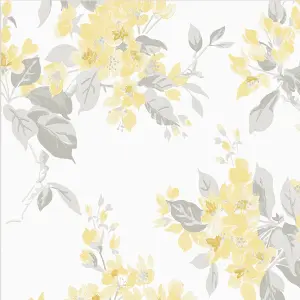 Laura Ashley Sunshine Apple blossom Smooth Wallpaper Sample