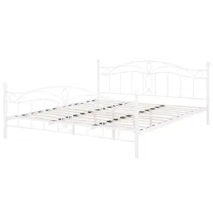 Metal EU Super King Size Bed White ANTLIA