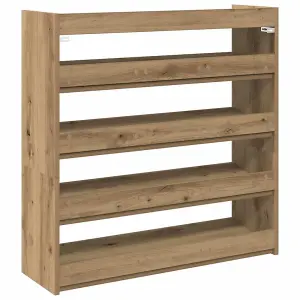 Berkfield Shoe Rack Artisan Oak 80x25x81 cm Engineered Wood