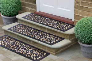 EHC Victorian Wrought Iron Effect Outdoor Or Indoor Non-Slip Panama Rubber Step Door Mat - 75 cm x 25 cm