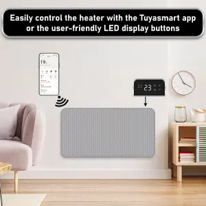 Mylek Radiator Mica Panel Radiant Heater, Wifi Enabled Smart APP 2000W Electric, Triac Thermostat