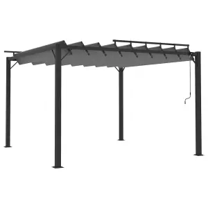 Berkfield Gazebo with Louvered Roof 3x3 m Anthracite Fabric and Aluminium