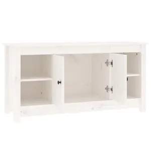 Berkfield TV Cabinet White 103x36,5x52 cm Solid Wood Pine