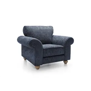 Ingrid Collection Armchair in Dark Blue