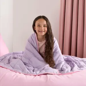 Weighted Blanket Supersoft Stress Anxiety Relief, Pink/Lilac - 3kg 100 x 150cm