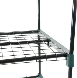 4 Tier Mini Greenhouse Cold Frame With Zipped PVC Plastic Cover - trap heat and to protect delicate plants from bad weather and