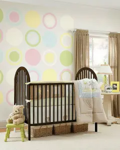 Wallpops 4 x Large WallPops Self-Adhesive Yellow Round Circles Wall Stickers