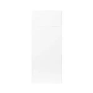 GoodHome Balsamita Matt white Slab Door & drawer 300mm