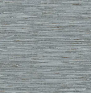 NuWallpaper NUS4991 Grassweave Peel & Stick Wallpaper, Blue