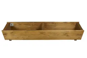 Large Wooden Trough Planters Container Plant Flower Boxes 120cm Set of 2