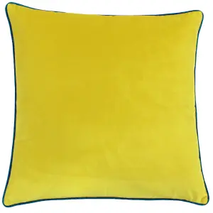 Paoletti Meridian Velvet Piped Polyester Filled Cushion