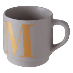 Maison by Premier Signet Grey M Letter Mug