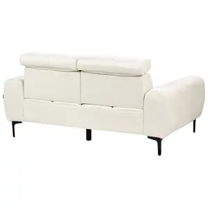 2 Seater Fabric Sofa Cream VEGAMO