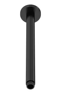 Round Ceiling Mount Shower Arm - 300mm - Matt Black