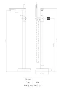 KOKO Freestanding Bath Shower Mixer Tap - Gun Metal