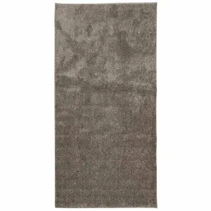 Rug ISTAN High Pile Shiny Look Grey 100x200 cm