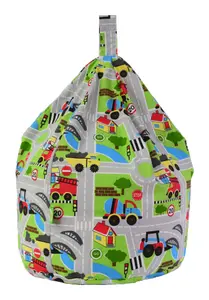 Cotton Road Map Bean Bag Large Size