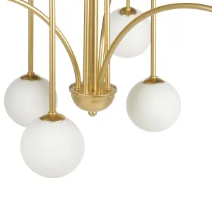 6 Lights Metal Chandelier Gold FORBES