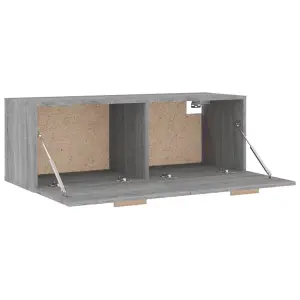 Berkfield Wall Cabinet Grey Sonoma 100x36.5x35 cm Engineered Wood