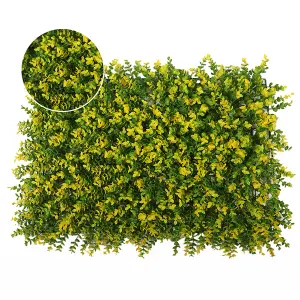 Green Fake Eucalyptus Wall Panel Decorate Plants for Indoor Outdoor 60 x 40 cm