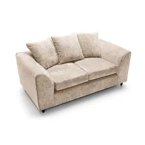 Harriet Crushed Chenille 2 Seater Sofa in Cream