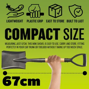 New Metal Digging Shovel Gardening Square Spade Tool Heavy Duty Plastic Handle