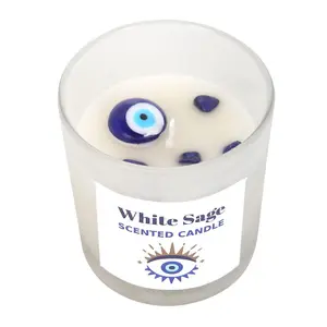 Something Different White Sage All Seeing Eye Scented Candle Frosted/White (One Size)