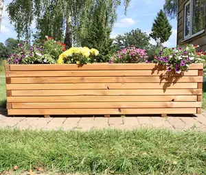 1.4m Pine Raised Trough Planter