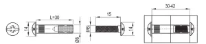 Connecting screws bolts M6 - pack of 50