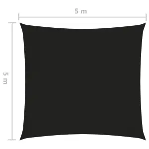 Berkfield Sunshade Sail Oxford Fabric Square 5x5 m Black