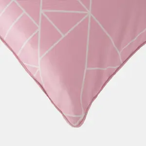 4 Pack Geo Matte Velvet Cushion Covers, Blush - 45 x 45cm