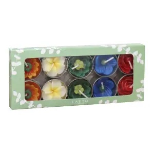 Tea Light Candle Set of 10 Flower Themed Tea Lights by Laeto Ageless Aromatherapy - FREE DELIVERY INCLUDED